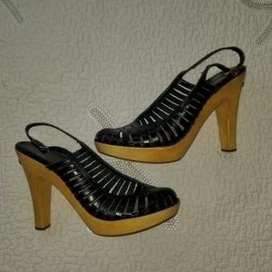 Michael kors sling back peeptoe heel